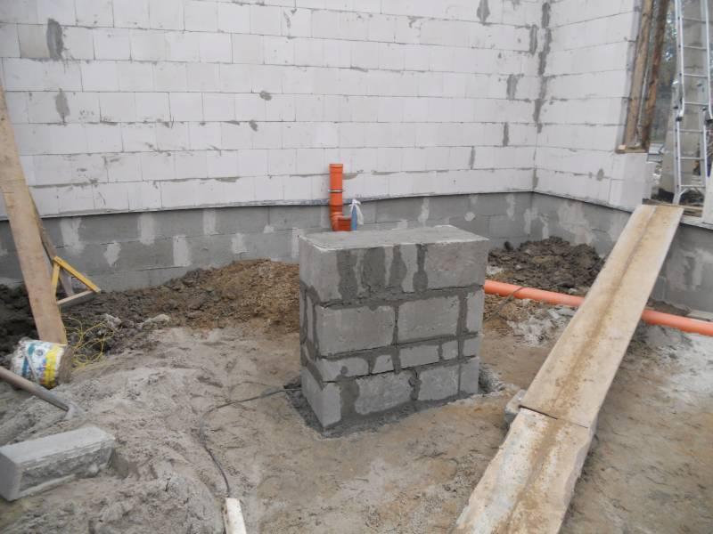 Pomiar i wytyczenie fundamentu komina