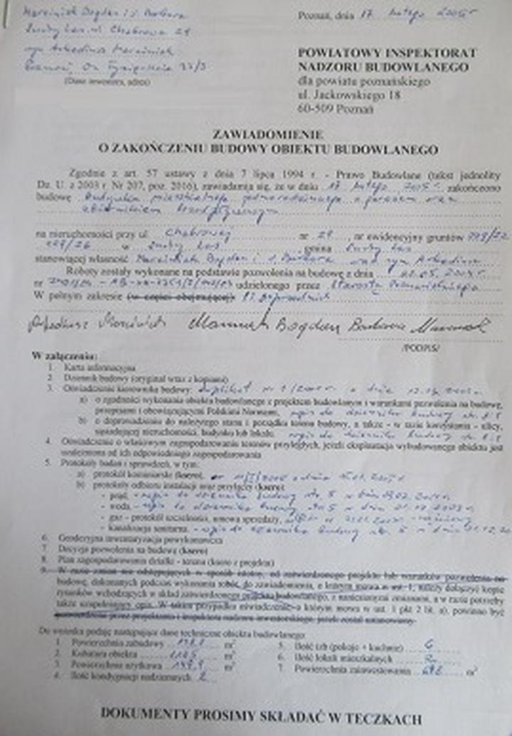 Częściowy odbiór domu