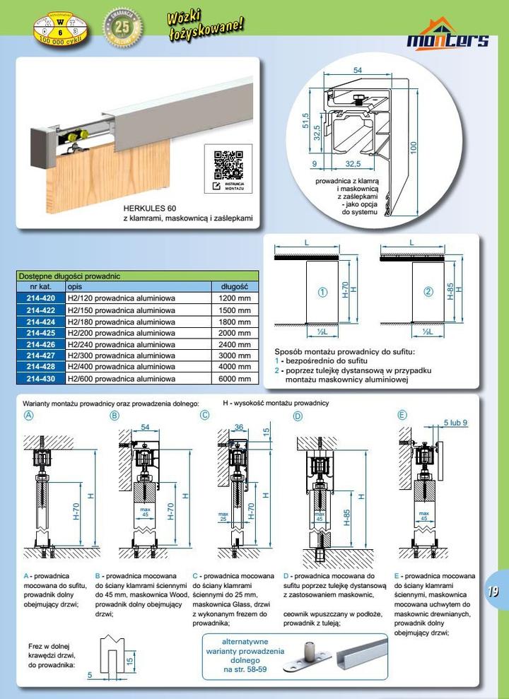 Stoper do drzwi przesuwnych